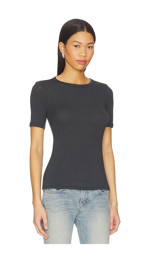 Sheer Modal T-shirt in Black. - size L (also in M, S, XL, XXS) - SKIMS - Modalova