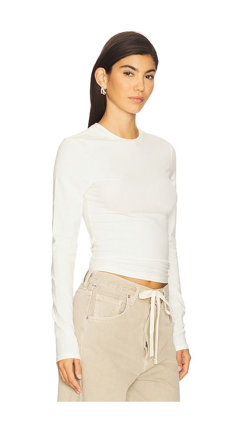 Cotton Jersey Long Sleeve T-Shirt in Light Grey. - size L (also in S, XL, XXS) - SKIMS - Modalova