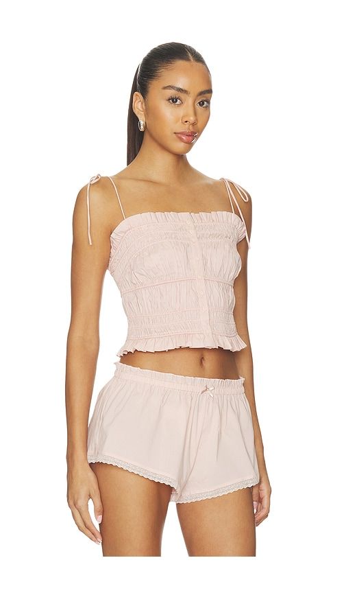 Garment Washed Ruffle Cami in Barely Pink in Rose. - size L (also in M, S, XL, XS, XXS) - SKIMS - Modalova