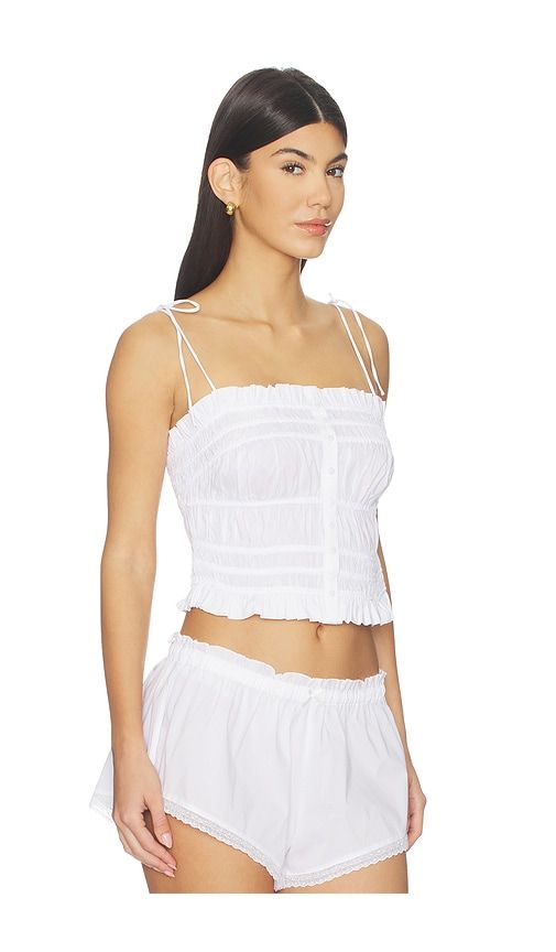 Garment Washed Ruffle Cami in White. - size L (also in M, S, XL, XS) - SKIMS - Modalova