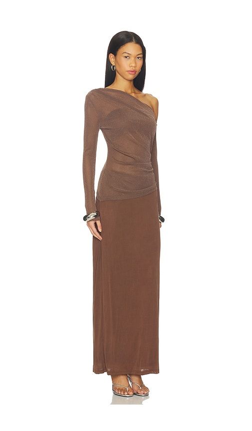 Zeya Long Sleeve Dress in Brown. - size S (also in XS) - SOVERE - Modalova