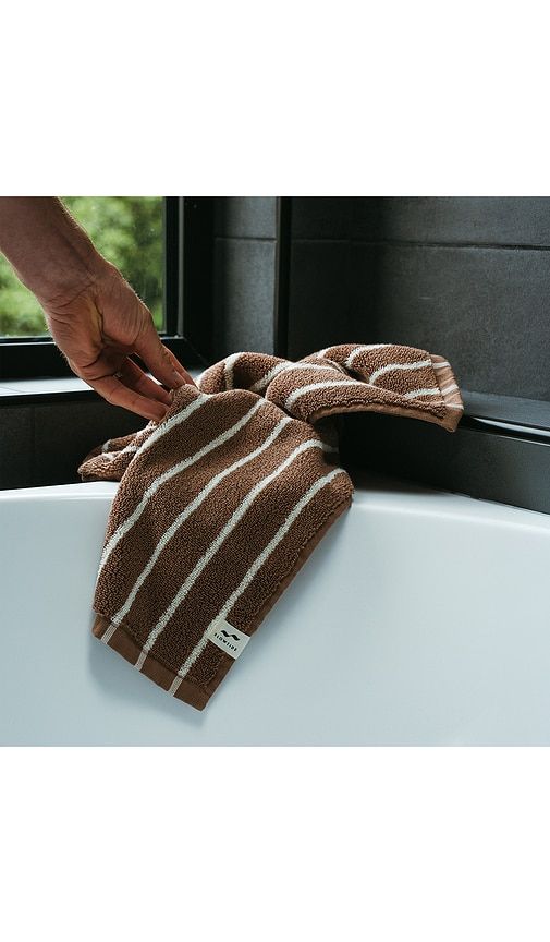 Koko Plush Hand Towel in Brown - Slowtide - Modalova