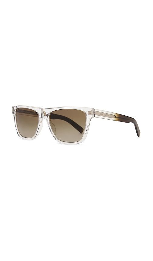 Square Sunglassses in White - Saint Laurent - Modalova