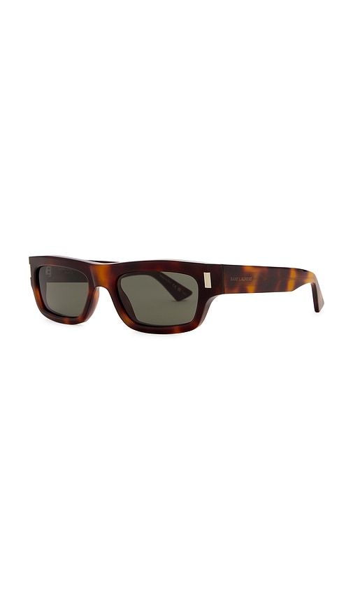 Rectangular Sunglasses in Brown - Saint Laurent - Modalova