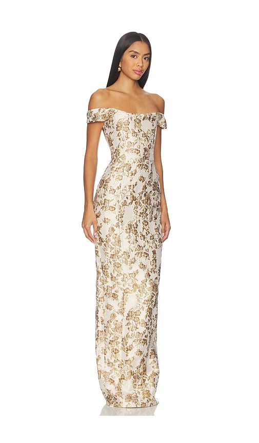 Joanna Jacquard Gown in Neutral. - size 00 (also in 2, 4) - SAU LEE - Modalova