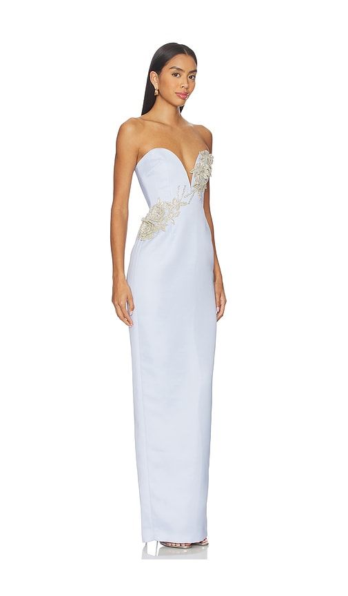 Luna Satin Gown in Blue. - size 0 (also in 10) - SAU LEE - Modalova
