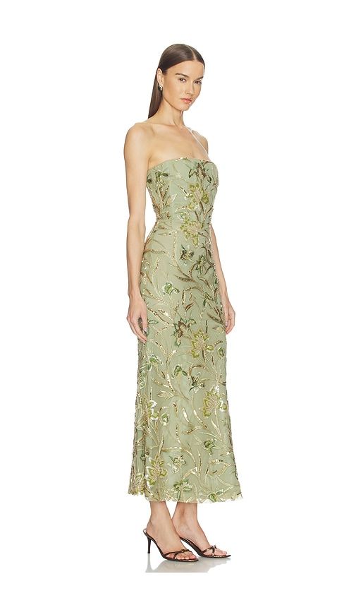 Sable Dress in Sage,Metallic Bronze. - size 0 (also in 00, 10, 6) - SAU LEE - Modalova