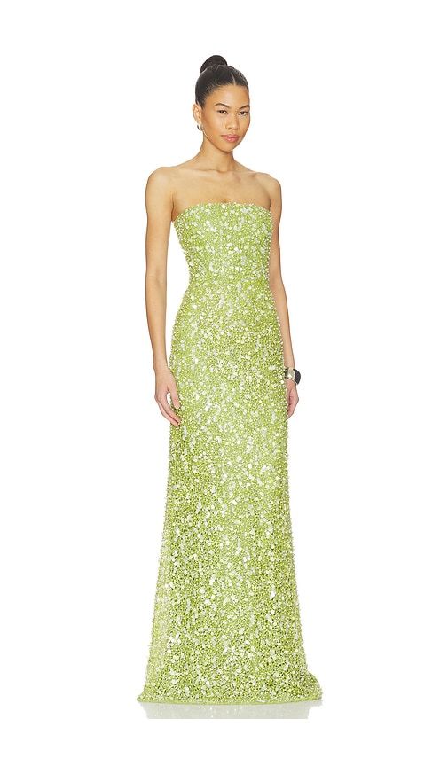 Courtney Beaded Dress in Green. - size 00 (also in 12) - SAU LEE - Modalova