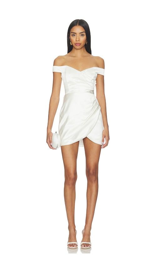 Vittoria Satin Dress in White. - size 0 (also in 2, 4) - SAU LEE - Modalova