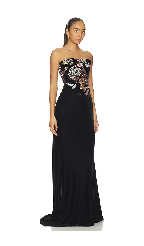 Velvet Gown in Black. - size 0 (also in 00, 10, 12, 2, 4, 6) - SAU LEE - Modalova
