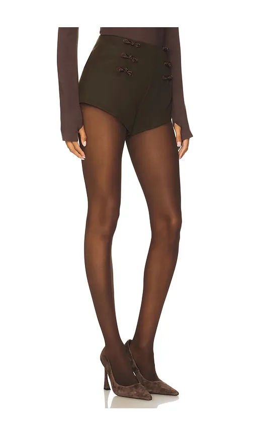 Niki Suede Short in Brown. - size 12 (also in 6, 8) - SAU LEE - Modalova