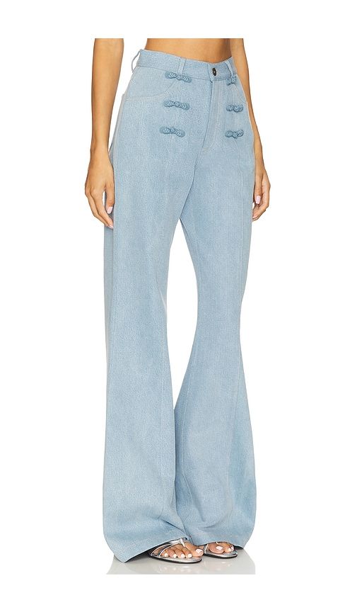 Dylan Denim Pant in Blue. - size 0 (also in 10, 2, 4, 6, 8) - SAU LEE - Modalova