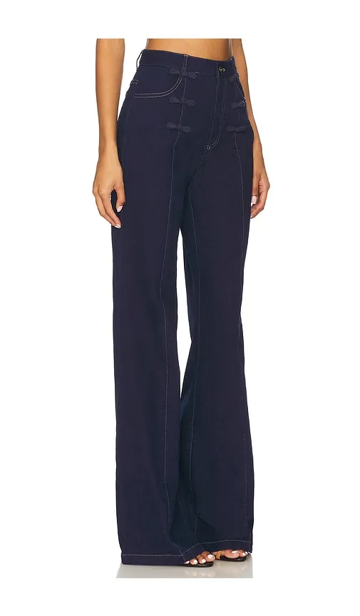 Dylan Denim Pant in Blue. - size 0 (also in 10, 12, 14, 2, 4, 6, 8) - SAU LEE - Modalova