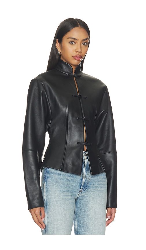 Anton Leather Tang Jacket in . - size 0 (also in 00, 10, 12, 2, 4, 6, 8) - SAU LEE - Modalova