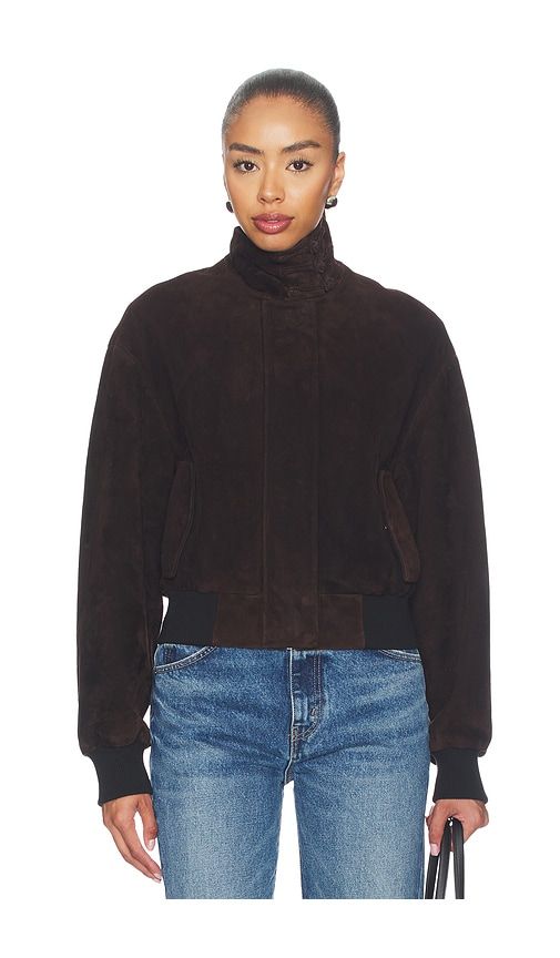 Ronan Suede Bomber Jacket in . - size 0 (also in 00, 10, 12, 2, 4, 6, 8) - SAU LEE - Modalova