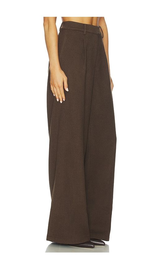Neve Wool Pant in Brown. - size 0 (also in 10, 12, 2, 4, 6) - SAU LEE - Modalova
