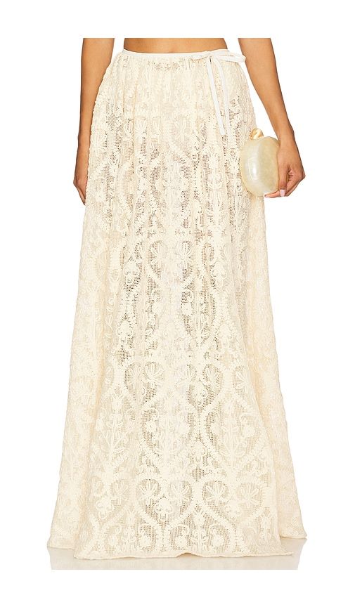 Amare Maxi Skirt in Cream. - size 12 (also in 8) - SAU LEE - Modalova