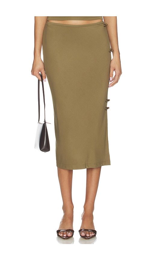 Timo Jersey Skirt in Olive. - size 12 (also in 2, 8) - SAU LEE - Modalova