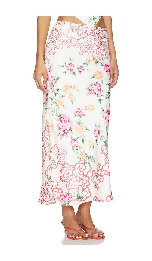 Fiora Skirt in White,Pink. - size 00 (also in 10, 2, 4, 6, 8) - SAU LEE - Modalova