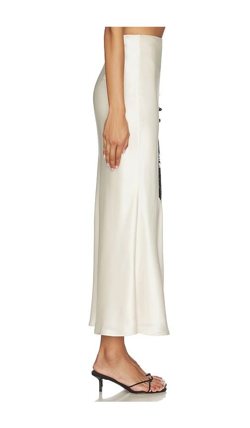 Elva Satin Skirt in White. - size 2 (also in 0, 4, 6) - SAU LEE - Modalova