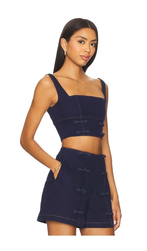 Bridgette Denim Top in Blue. - size 0 (also in 10, 12, 4, 6) - SAU LEE - Modalova