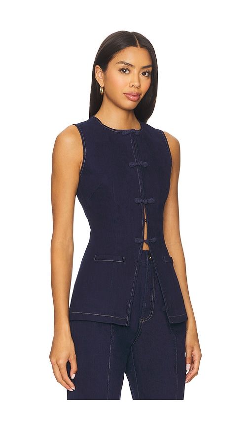 Denver Denim Vest in Blue. - size 0 (also in 2, 4) - SAU LEE - Modalova
