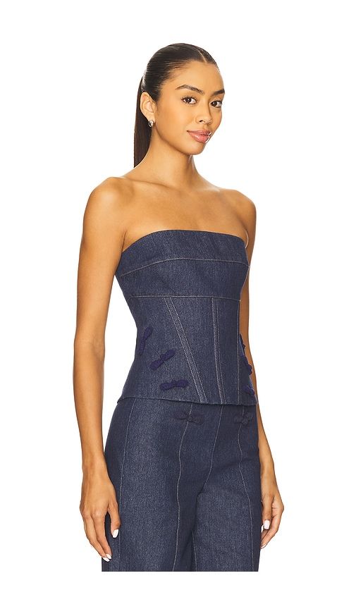 Brooklyn Corset Top in Blue. - size 0 (also in 4, 6, 8) - SAU LEE - Modalova