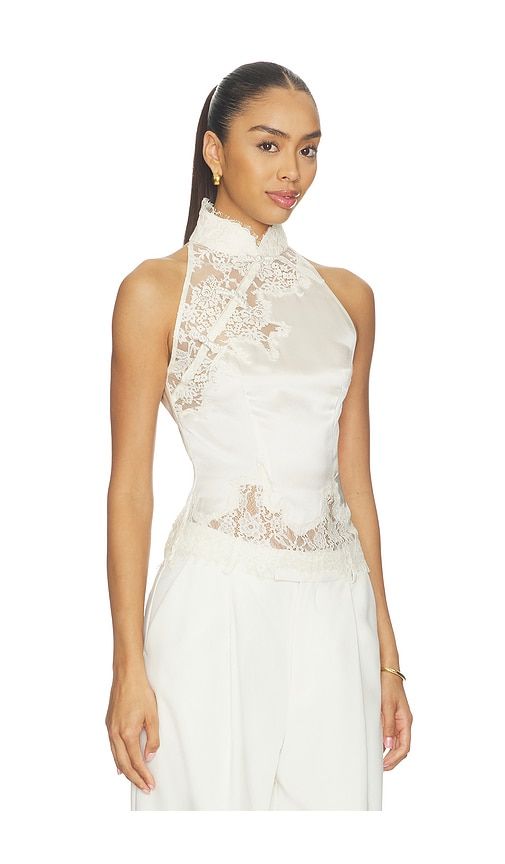 Elva Satin Top in White. - size 0 (also in 12, 2, 6) - SAU LEE - Modalova