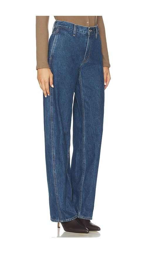 Cassie Chino Wide Leg Jeans in Blue. - size 23 (also in 30, 32) - SLVRLAKE - Modalova