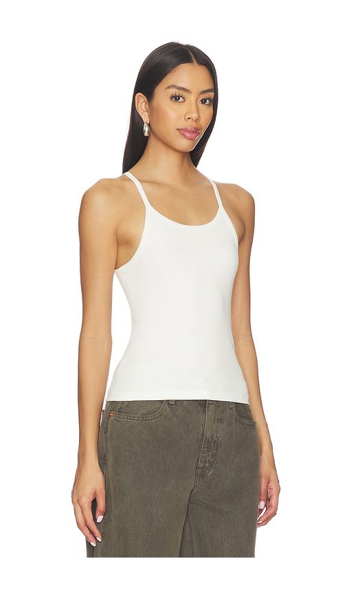 Fitted Rib Tank Top in White. - size L (also in M, S, XS) - SLVRLAKE - Modalova