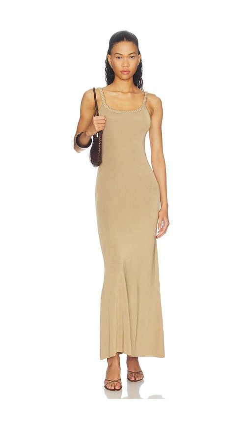 The Aria Dress in Tan. - size L (also in M, S, XS) - Solid & Striped - Modalova