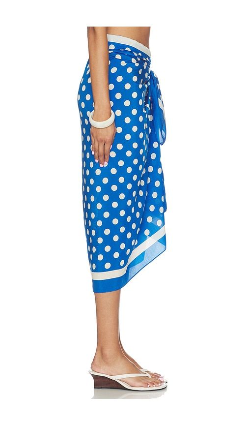 The Long Pareo in Blue - Solid & Striped - Modalova