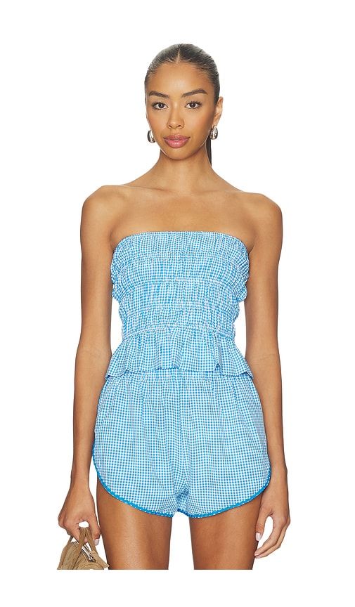 The Delilah Top in Blue. - size L (also in M, XL) - Solid & Striped - Modalova