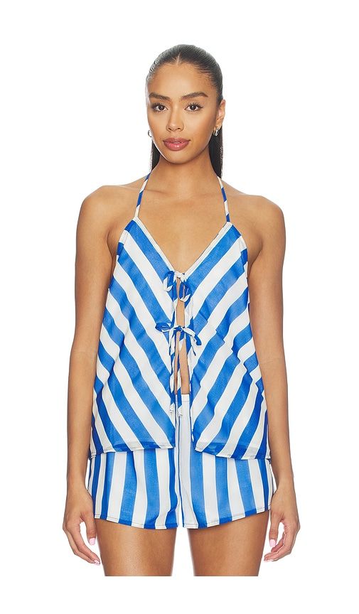 The Colette Reversible Top in Blue. - size L (also in M, S, XS) - Solid & Striped - Modalova