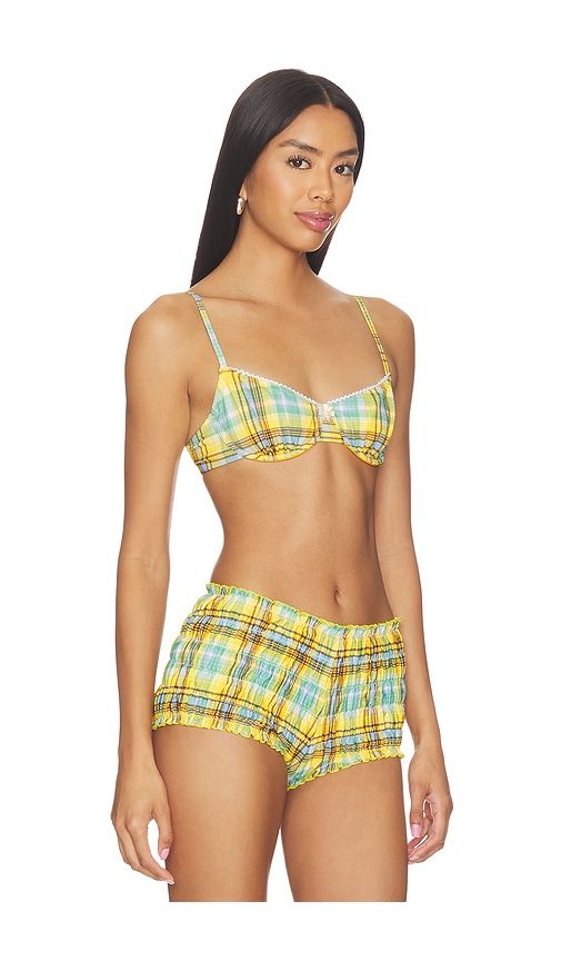 The Daphne Bikini Top in Yellow,Blue. - size M (also in S, XS) - Solid & Striped - Modalova
