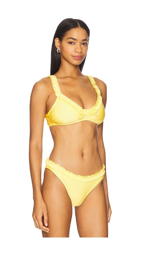 The Cassidy Bikini Top in Yellow. - size L (also in S, XS) - Solid & Striped - Modalova