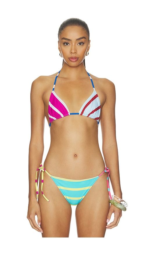 The Iris Reversible Bikini Top in Pink. - size S (also in M) - Solid & Striped - Modalova
