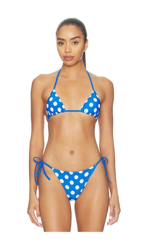 The Iris Reversible Bikini Top in Blue. - size M (also in S, XS) - Solid & Striped - Modalova