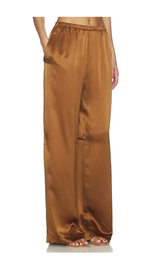 Lexi Lower Rise Relaxed Pull On Pant in Brown. - size L (also in XS) - SABLYN - Modalova