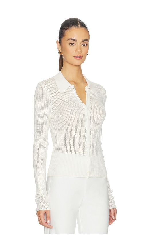 Pyper Slim Button Up W/ Collar in Ivory. - size L (also in M) - SABLYN - Modalova