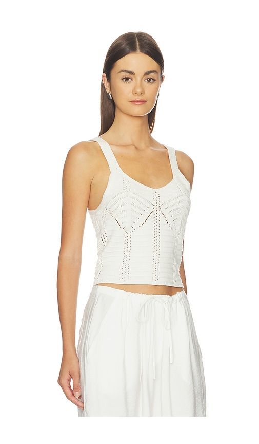 Thea Scoop Neck Tank in Ivory. - size M (also in S, XS) - SABLYN - Modalova