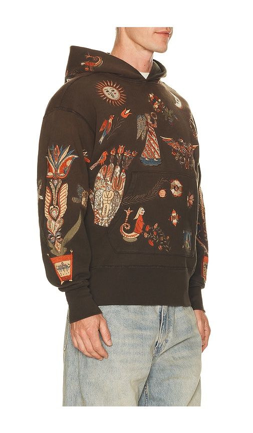 Folk Hoodie in Brown. - size S (also in M, L, XL/1X, XXL/2X) - Samuel Zelig - Modalova