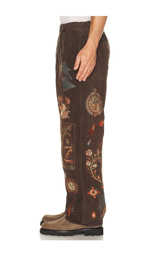 Folk Pant in Brown. - size L (also in M, S, XL/1X) - Samuel Zelig - Modalova