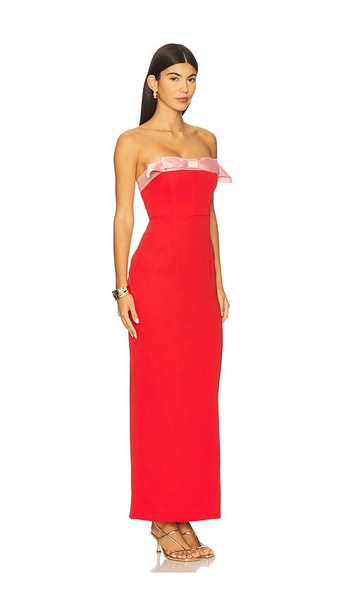 Ivrea Ribbon Dress in Red. - size L (also in M, S, XL/1X, XS) - Sonya Moda - Modalova