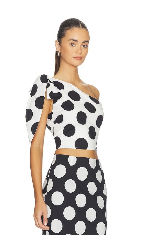 Milano Top in White,Black. - size L (also in M, S, XS) - Sonya Moda - Modalova