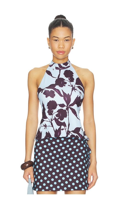 Susmie's Lottie Reversible Top in Chocolate,Blue - Susmies - Modalova
