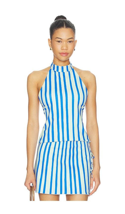 Susmie's Suavecito Reversible Top in White,Blue - Susmies - Modalova
