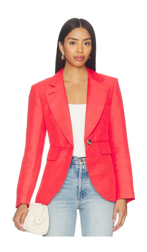 Seamed Blazer in Red. - size 0 (also in 2, 8) - Smythe - Modalova