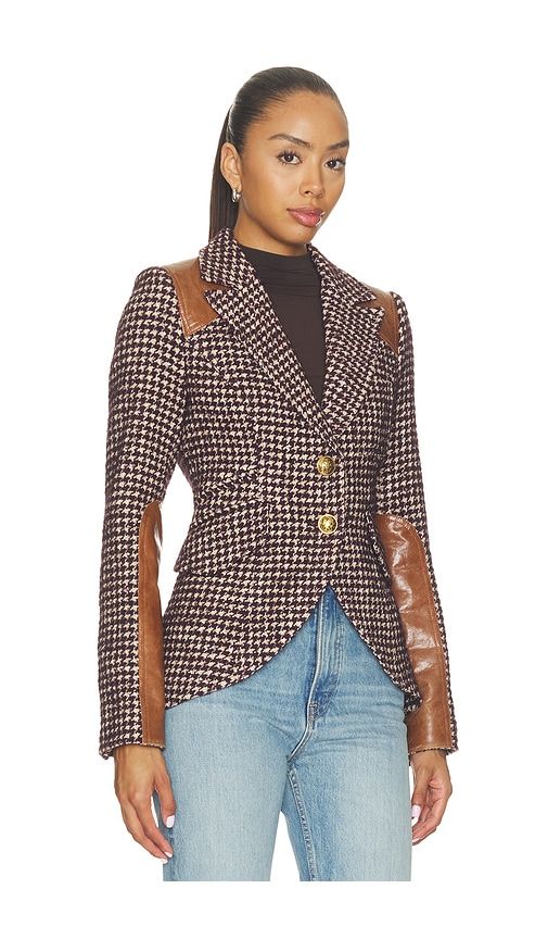 Saddle-patch Equestrian Blazer in Grey. - size 0 (also in 2, 4, 6, 8) - Smythe - Modalova