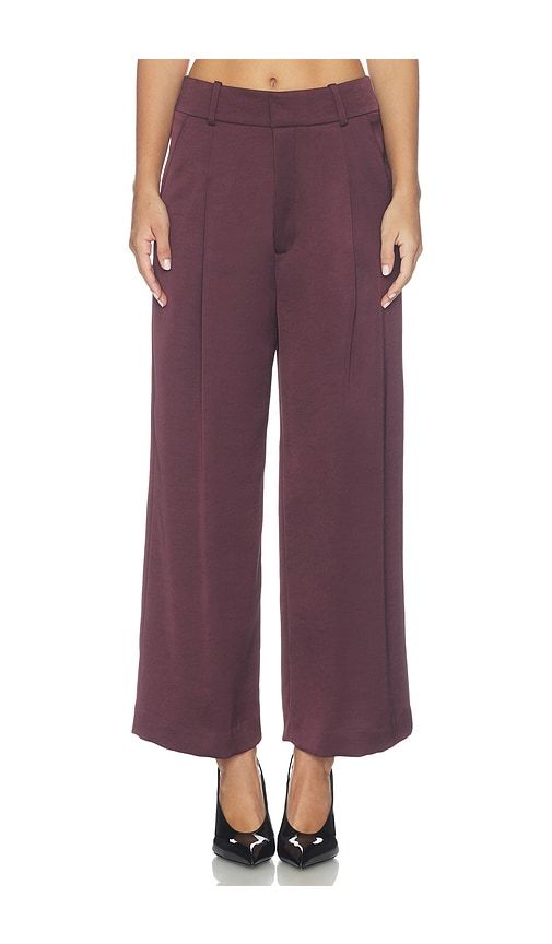Cropped Pleated Trouser in Purple. - size 0 (also in 2, 8) - Smythe - Modalova